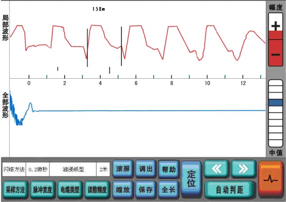 電纜故障測試儀閃絡法測試波形